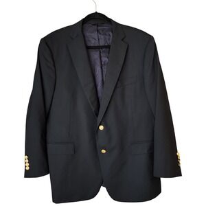 Brooks Brothers Gold Button Navy Blazer Men 44 Regent Vitale Barberis Canonico